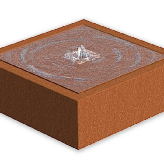 Fontana D'Acqua Da Giardino In Acciaio Corten Per Esterni