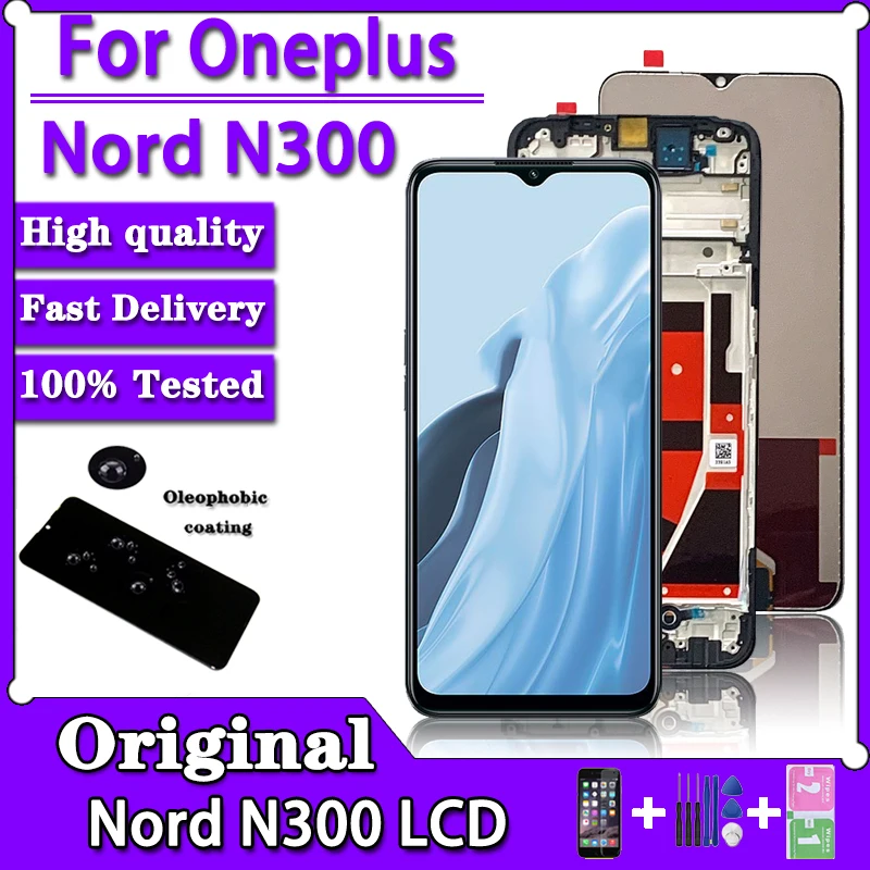 6.56 "Originale Per Oneplus Nord N300 Display Lcd 10 Touch Screen Digitziter Assembly Per Oneplus Nordn300 1 + N300 Sostituzione Lcd