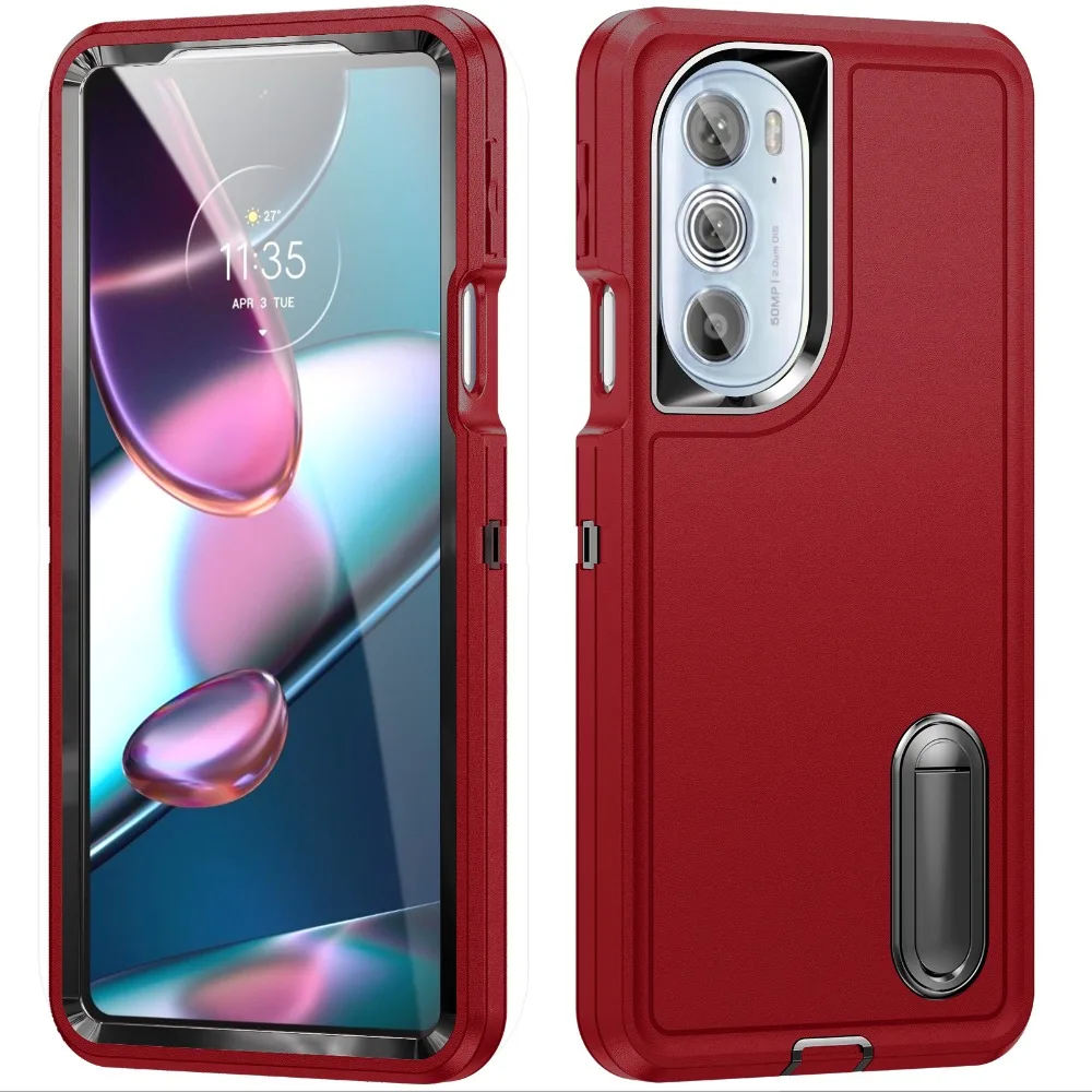 Premium Heavy Duty Rugged Case with 3-Layer Shockproof Protection and Kickstand