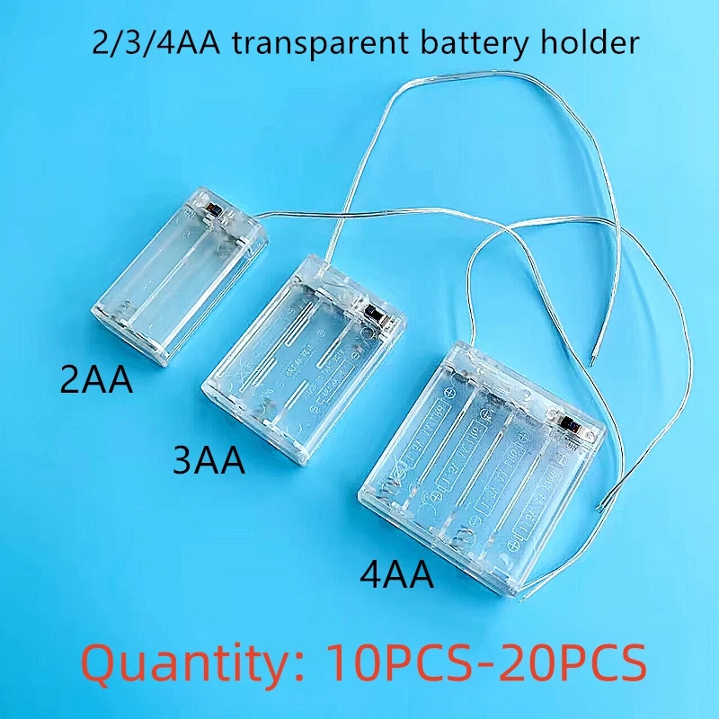 10/20PCS 2 3 4 AA Battery Holder Box Case with Switch New 2 3 4 AA 3V 4