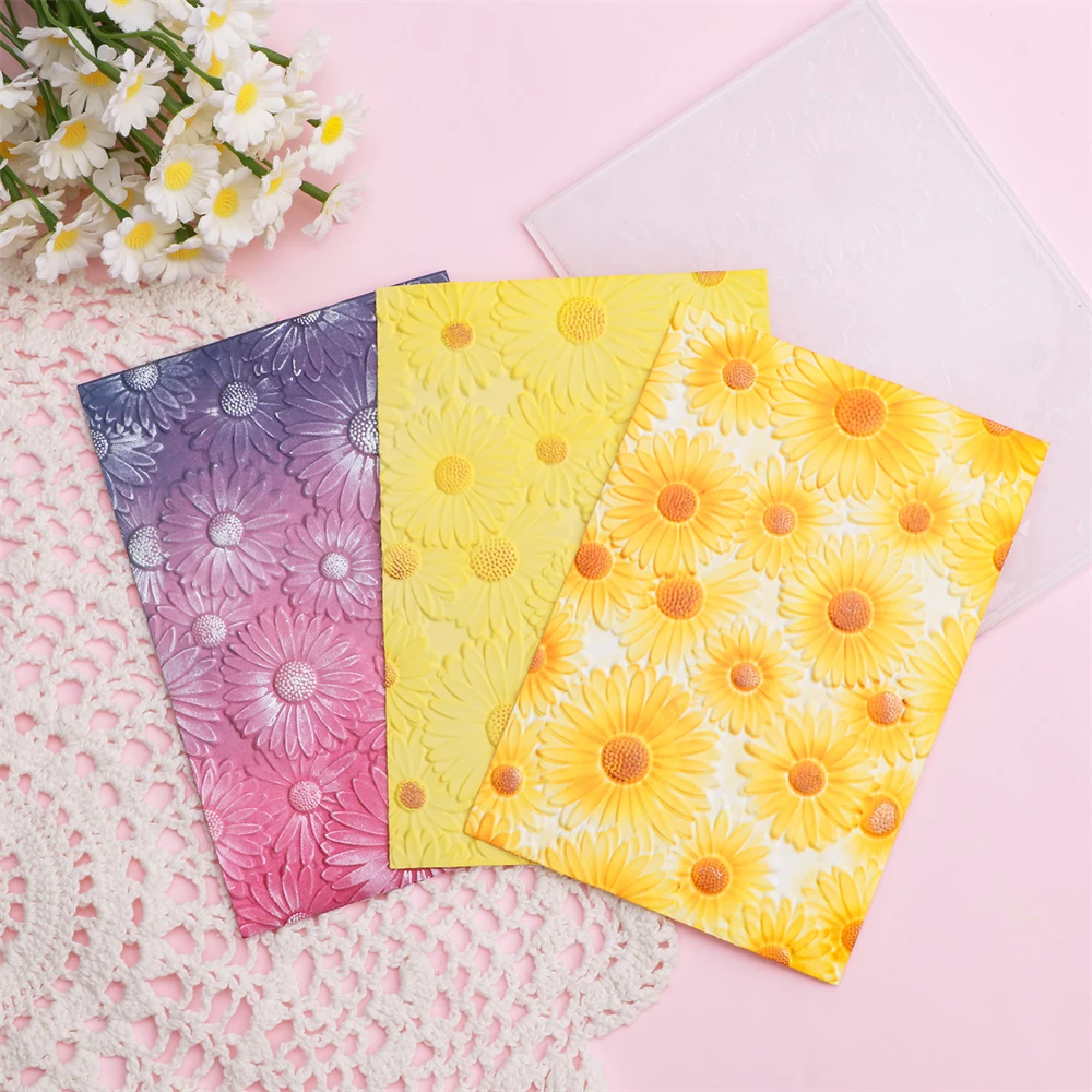 3D Embossing Folder Sunflower Lotus Cactus Different Plants for Paper Card Adding Texture Decor DIY Crafting Background Stencil plastic embossing folder embossing folder