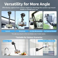 Ulanzi Go-Quick II Suction Cup Mount Magnetic Quick-Release for Action Camera Smartphone with 360° Ballhead for Tile Glass Door 2