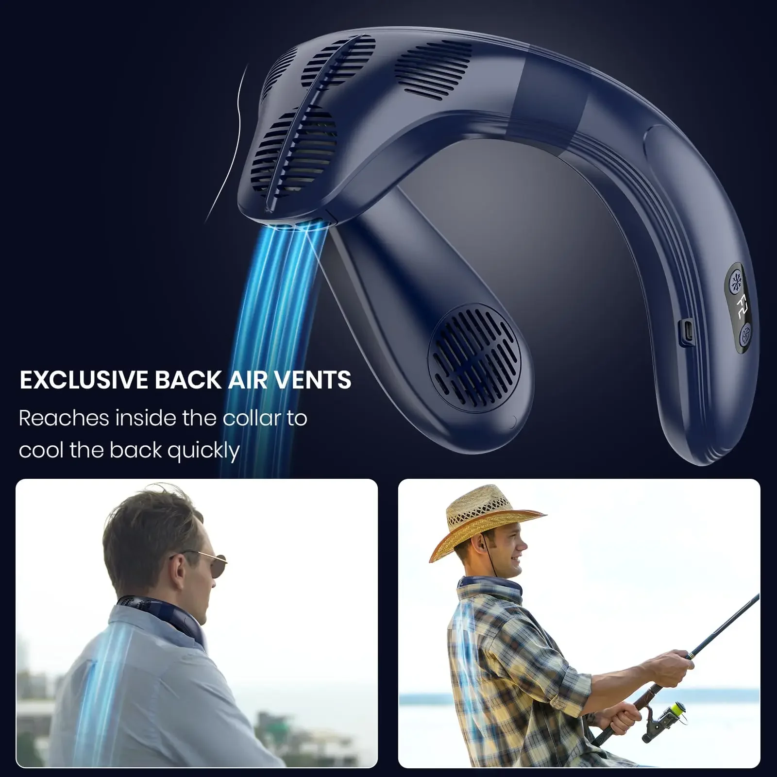 

Новый шейный кондиционер, портативный шейный вентилятор, перезаряжаемый полупроводниковый охлаждающий безлопастный вентилятор, наружный Персональный вентилятор, переносной охладитель