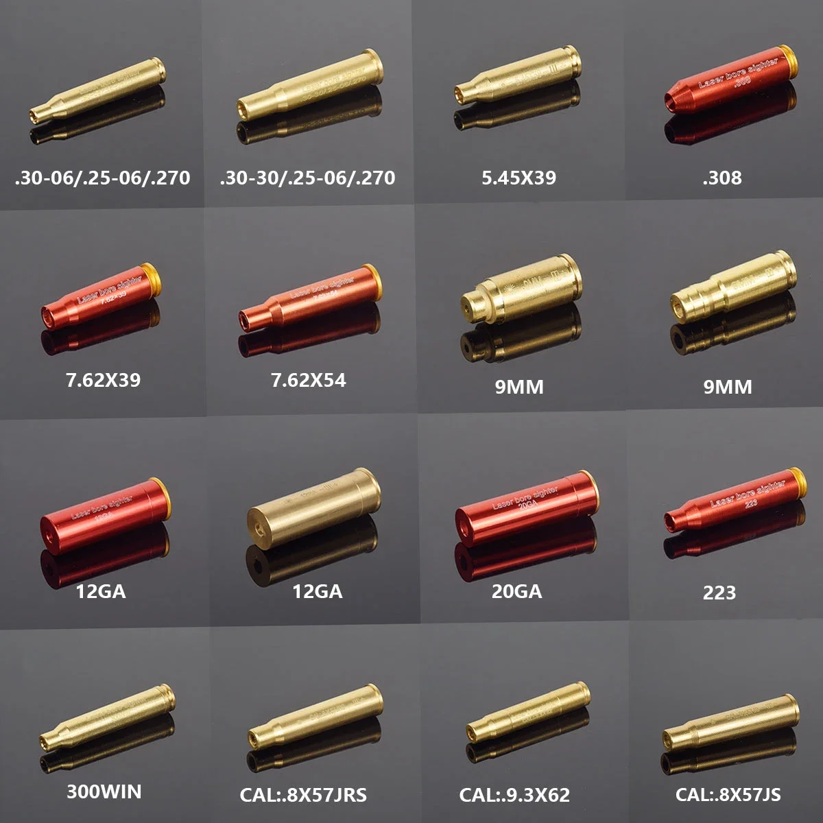 Hunting Rifle Red Dot Laser 12 GA 20GAUGE 5.45x39 7.62x39 9mm .308 CAL Cartridge Bore Sighter Collimator Boresight Scope red dot laser sight laser bore sight laser sight