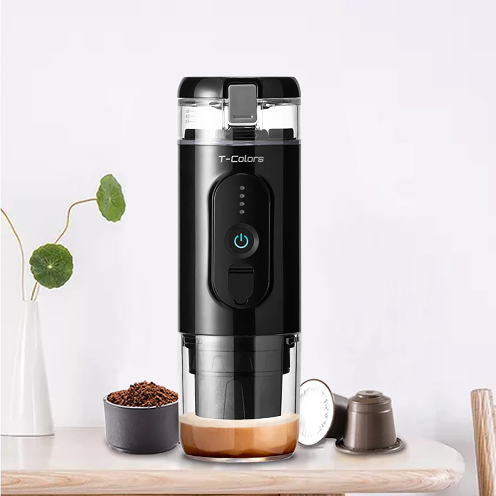 

60ML Wireless Heating Electric Italian Espresso Machine Powder Capsule Chargeable Portable Outdoor Travel Car Home Coffee Maker