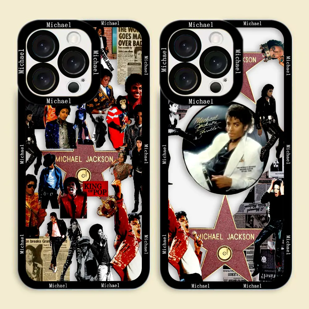 Transparent Phone Case with Michael Jackson Dancer Design