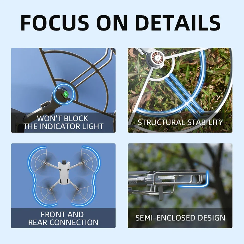 BRDRC Propeller Guard Protector Prop Blades Protection Cover Propellers Props for DJI Mini 4 Pro Drone Propeller shell Accessory