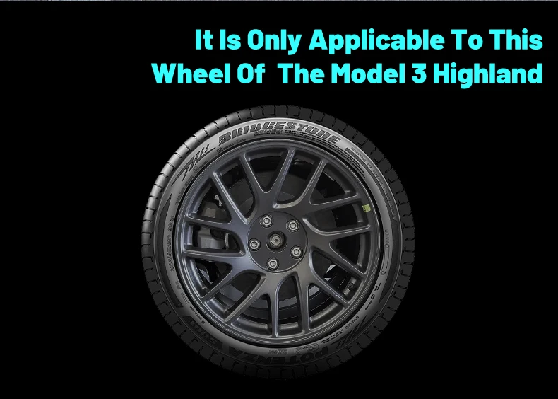 4 Stück 18 Zoll Radkappen für Tesla Model 3 Highland 2024-2026 15. Stil Radkappen-Ersatz Radabdeckungen Vollfelgen-Zubehör – Detail 3