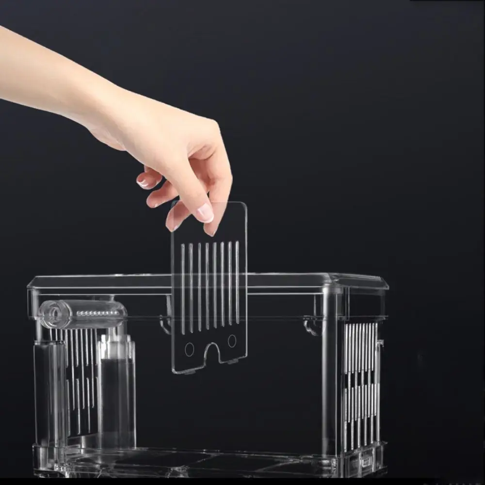 Fish Breeding Box Fish Tank Breeding Isolation Box Transparent Acrylic with Suction Cups Shrimp Clownfish Baby Hatchery