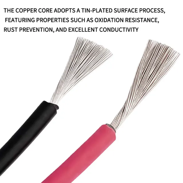 4//2.5 mm²  Extension Cable PV1-F Solar Panel Wire, Waterproof DC Connector Male & Female Pair for Photovoltaic System 2