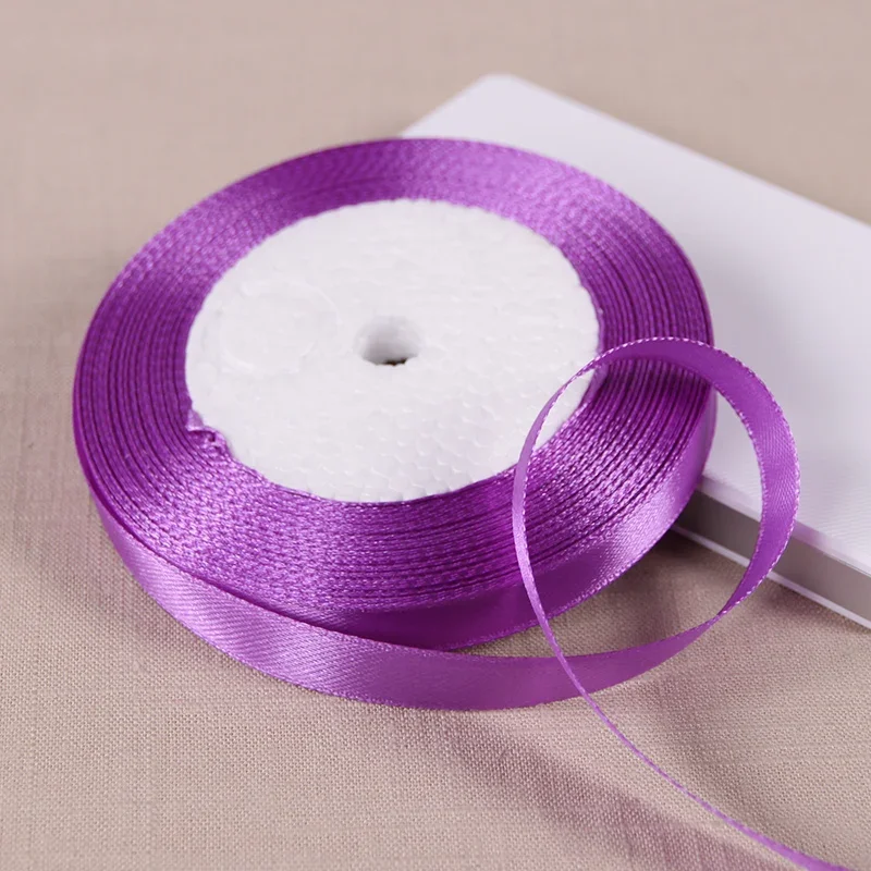 Satin Ribbon Roll - 10mm x 22m, DIY Craft & Gift Wrapping - White