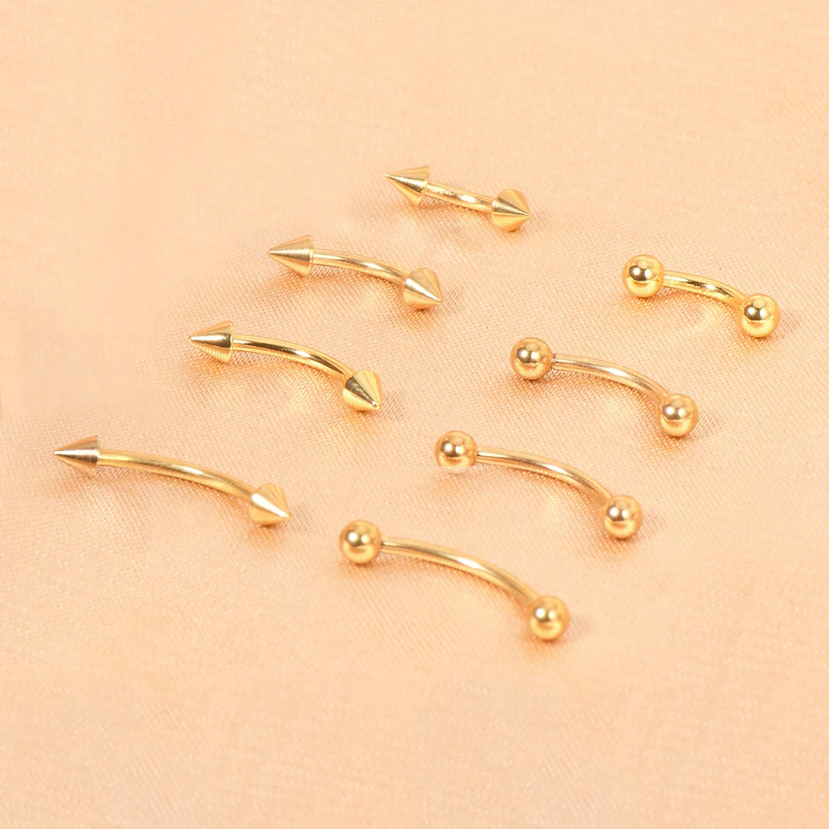 Piercing Jewelry Body Piercing Jewelry Body Jewelry Ear Piercing Jewelry Body Piercing Earrings 8Pcs/Set Eyebrow Piercing Jewelry Surgical Steel Curved Barbell Tiny Eyebrow Ring Vertical Labret Lip Ear Rook Navel Small