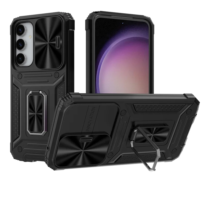 

Push Slidie Lens Case For Samsung Galaxy S23 FE Cover Samsung S23 FE Fudna Capa Coque Armor Magnetic Phone Bumper Galaxy S23 FE