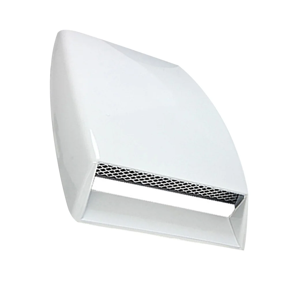 

Universal Car Hood Scoop Racing Air Flow Intake Bonnet Hood Vent Grille Cover (White)