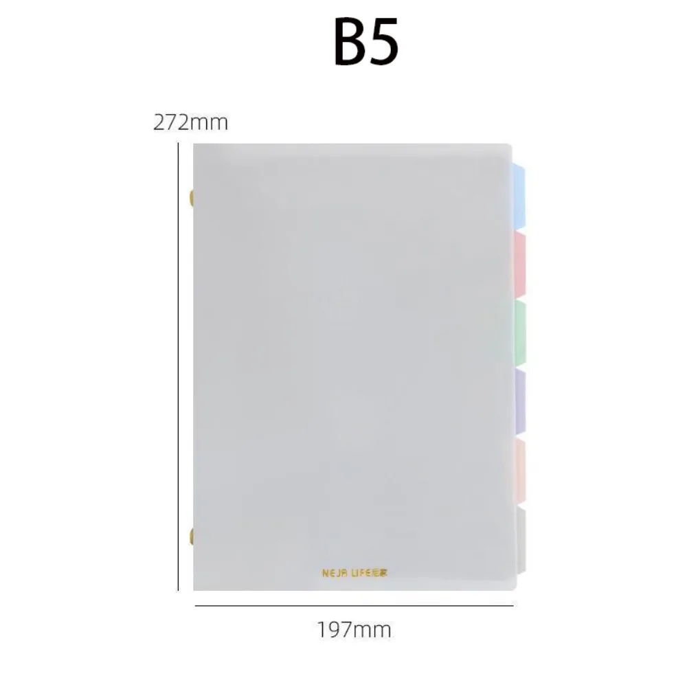 Colorful Refillable Binder Notebook with Pastel Dividers - Soft Cover Student Stationery