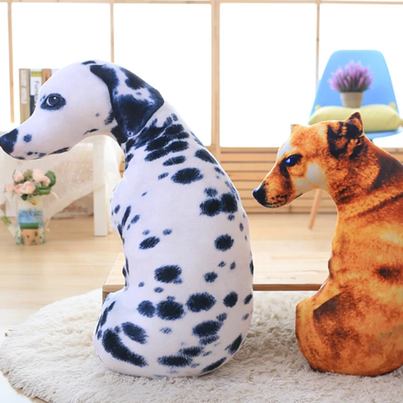 50cm 3D Dog Simulation Plush Toys Soft Pillow Lifelike Plushies Stuffed Animal Cushion Pillow for Kids Home Decor Birthday Gifts 5