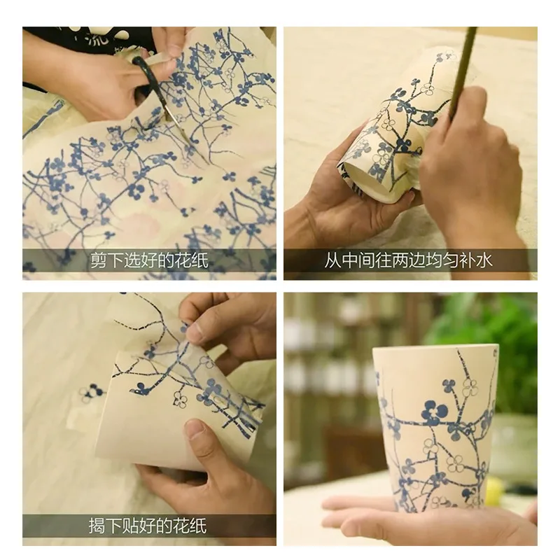 Pottery Tools 1PC Pottery Ceramic Clay Transfer Paper Underglaze Flower Paper High Temperature Jingdezhen Traditional Decal Coloring Tool