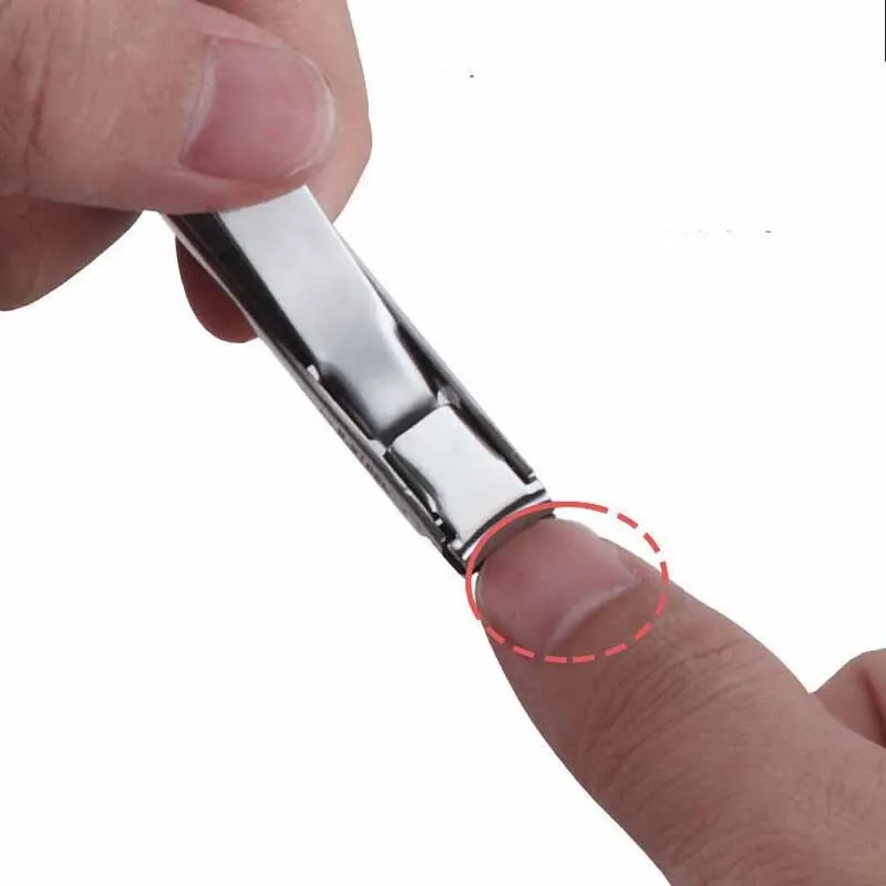 초박형 휴대용 스테인리스 스틸 손톱 발가락 커터 트리머, 0.5cm 접이식 매니큐어, 페디큐어 도구, 손톱 클리퍼