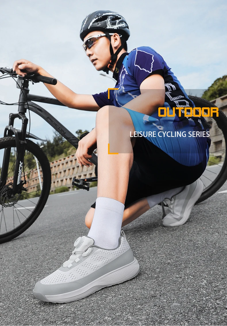 Men\'s Mid Top Casual Shoes Thick Sole MTB Cycling Outdoor Sneakers Size 44 Men main image 3