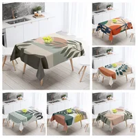 Morandi Ins Style Tablecloth Abstract Art Design 2025 New Geometric Pattern Decorative Tablecloth for Coffee Shop 1