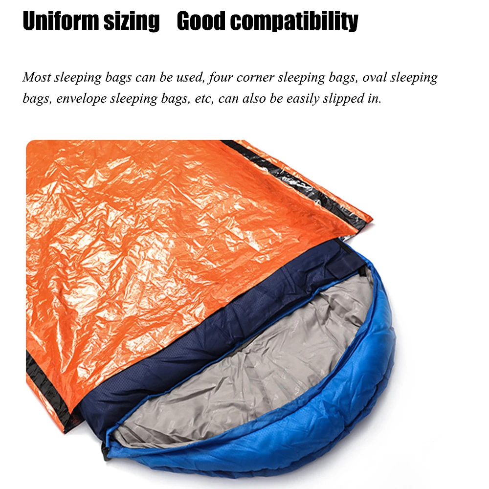 Emergency Sleeping Bag Thickened Waterproof Warm Survival Blanket Reusable Lightweight Compact First Aid