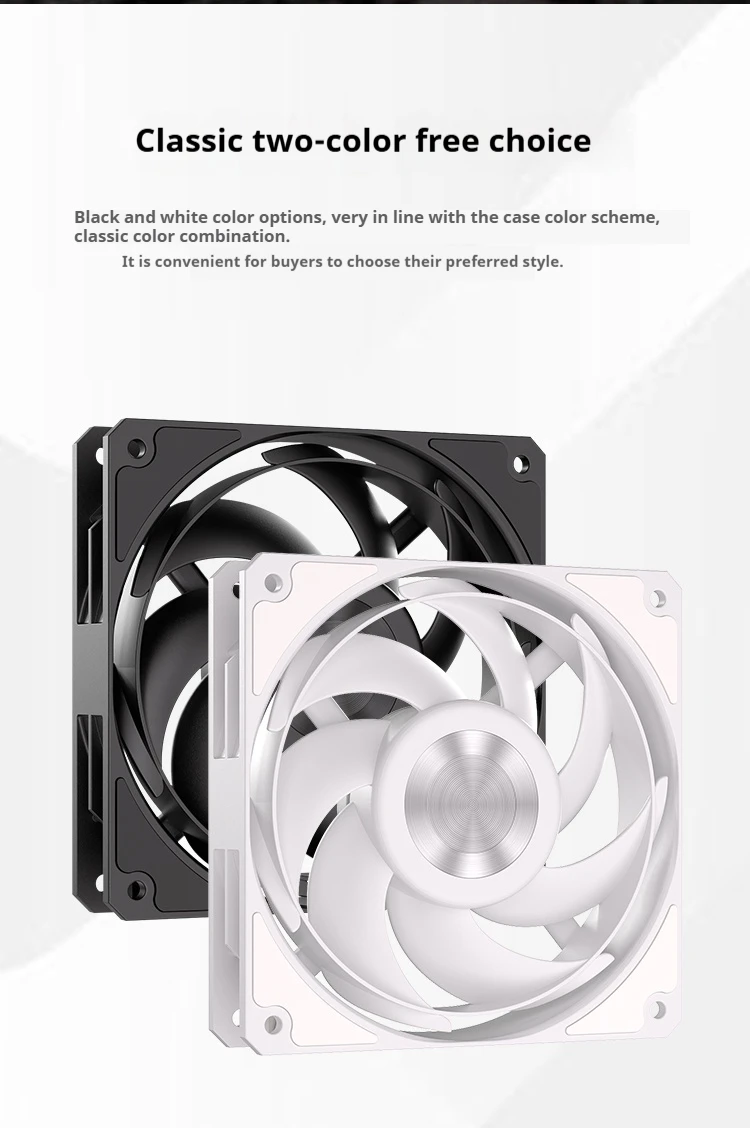 B-12 Ring Blade High-Wind Pressure Fan 120mm PWM Two Ball Bearing Quiet Fan for