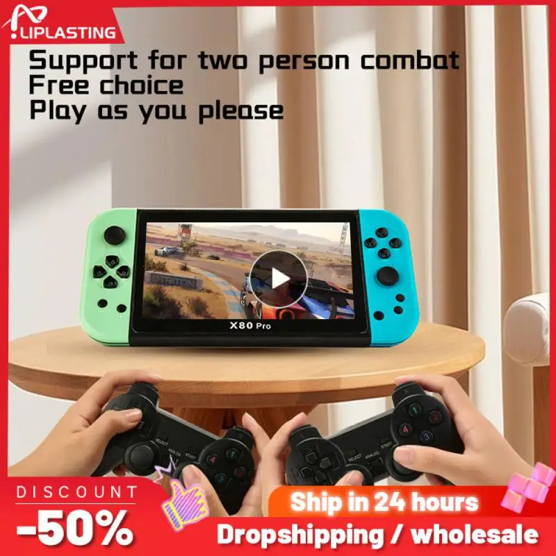 

Game Console User Friendly Easy To Carry Hand-held Gaming Device Nostalgic Handheld Game Console Retro Games Big Screen Games