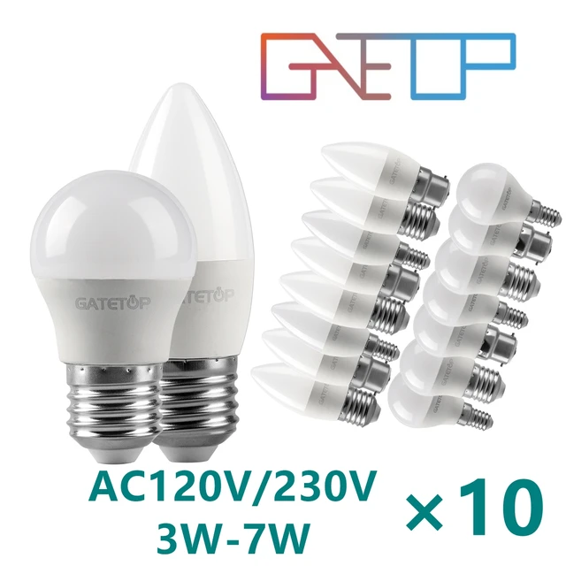 Ampoule LED E14 pour lustre de décoration intérieure, lumière blanche  chaude et froide, 7W, AC 220V, 5 pièces/lot - AliExpress