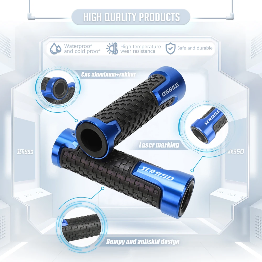 Manopole Manubrio Manubrio Antiscivolo Per Moto Da 7/8 "22Mm Per Yamaha Scr950 2017-2018 Scr 950 Scr-950 Moto Unviersal