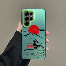 Vibrant Silver IMD Phone Case with Japan JDM Sports Car Design - Samsung S20Ultra (B4 - Green)