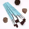 Body Pinting Brushes Face Body Art Paint Professional Wooden Handle Paint Brushes Set Watercolor Brushes Kits 3