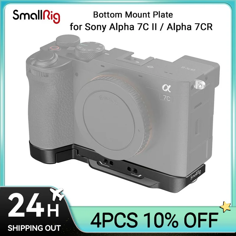 

SmallRig Bottom Mount Plate for Sony Alpha 7C II /Alpha 7CR Camera Baseplate Can Install on Tripod for DJI RS 3 Pro Gimbals 4438