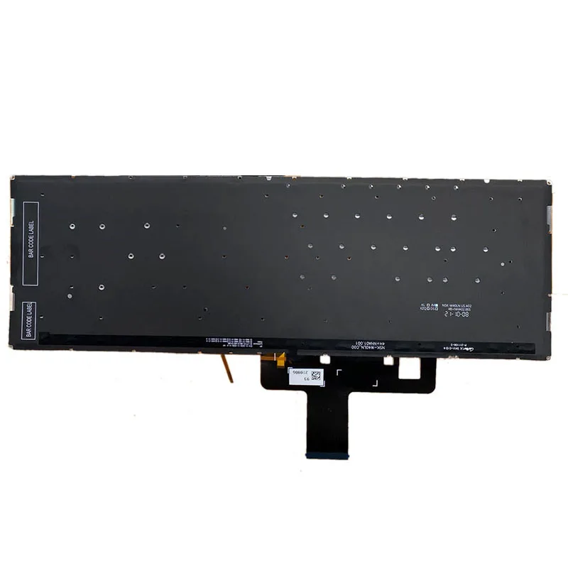 Teclado para Notebook com Retroiluminação Prateado e Preto Asus Vivobook Novo us S533 S533e S533f S533fa E510m E510ma L510m L510ma - Imagem 2