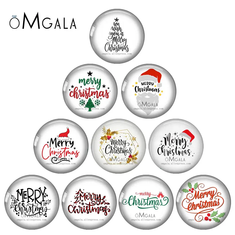 

Merry Christmas Art Font Text Patterns 12mm/14mm/18mm/20mm/25mm Round photo glass cabochon demo flat back Making findings