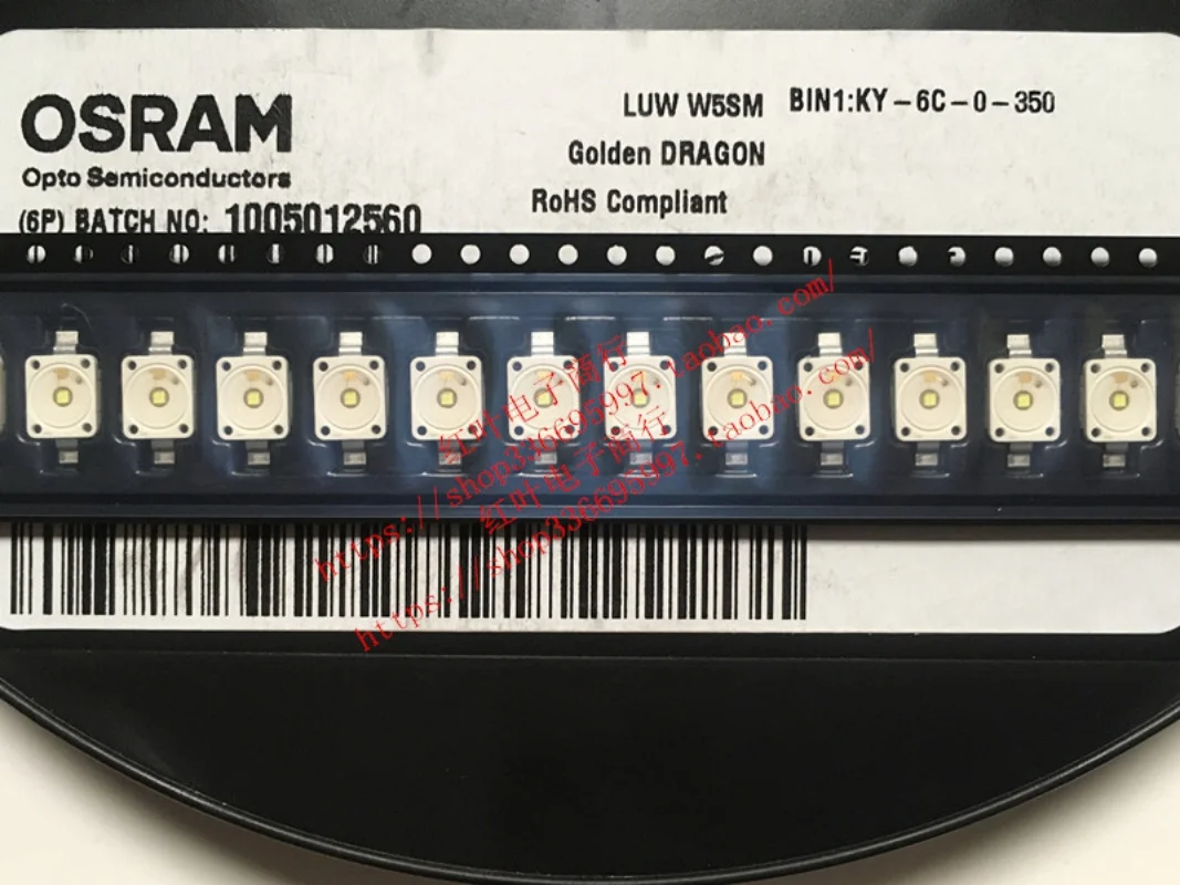 

50pcs/OSRAM LUWW5SM High Power 7060 Flat Head 6500K Positive White Car Daily LED Beads 3W