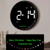 10 inch Digital Led Wall Clock Calendar with Dual Alarms and Temperature Thermometer for Home Living