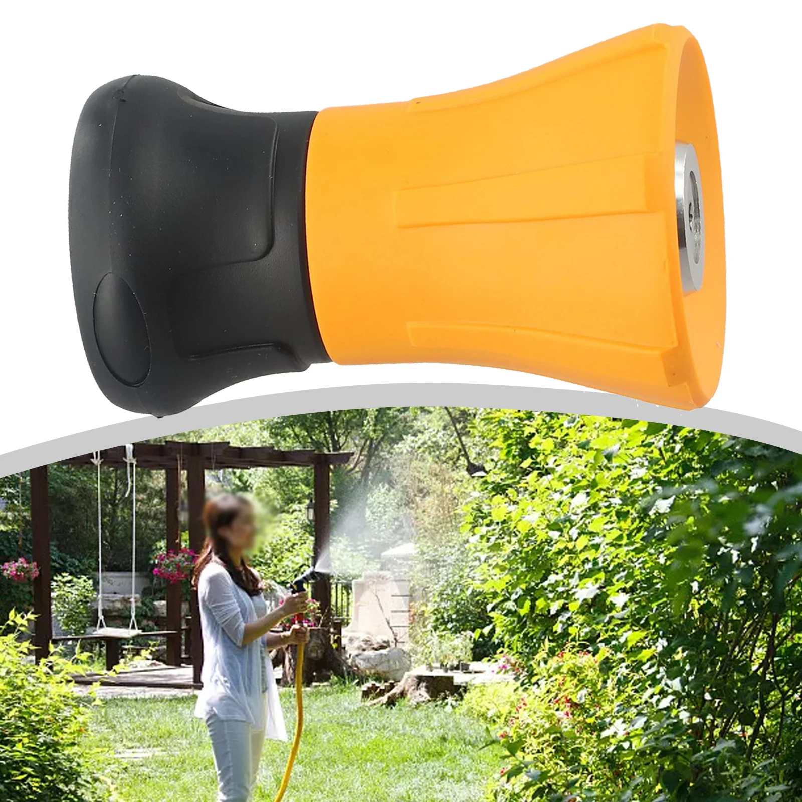 

Water Nozzle Hose Nozzle High Pressure Sprayer Irrigation Lawn Watering Sprinkler Rubber Handle 3/4 Inch Brand New