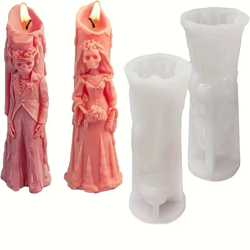 Silicone Ghost Bride Candle Mold for DIY Aromatherapy