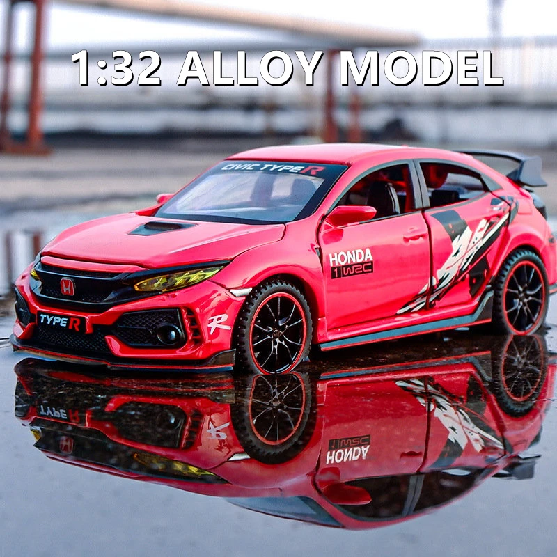 1:32 HONDA CIVIC модель автомобиля из сплава Литые и игрушечные автомобили