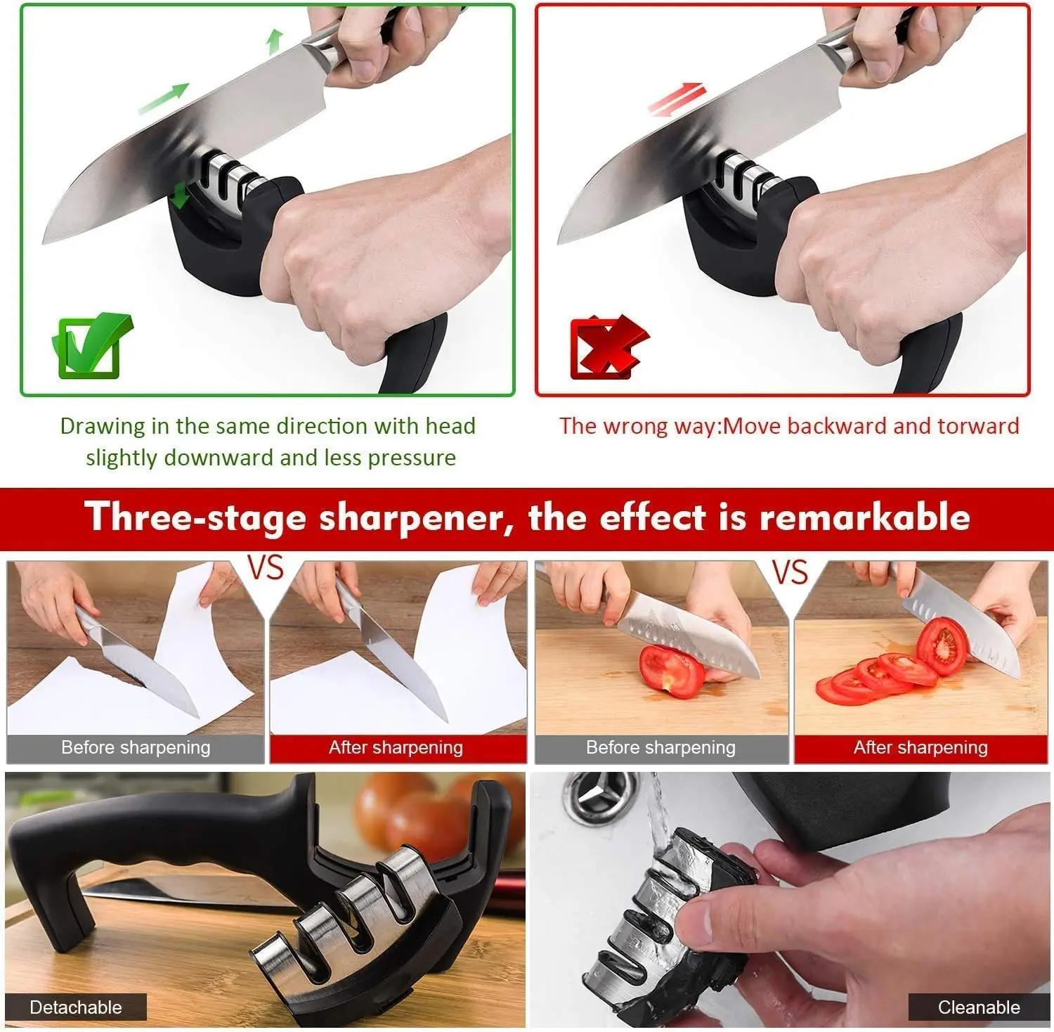 Knife Sharpeners For Kitchen Knife Open Edge Special Fast Sharpening Knives Sharpening Tool Easy Use Kit Knife Sharpener Kitchen Knife Sharpener