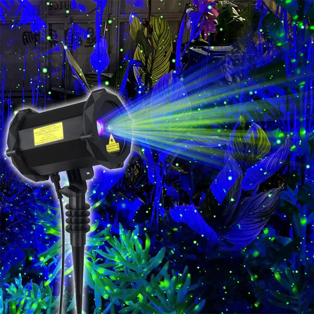 IP65 Waterproof Vivid Yellow Laser Firefly Projector Garden Light Romantic Wedding Light Holiday Christmas Deco Light