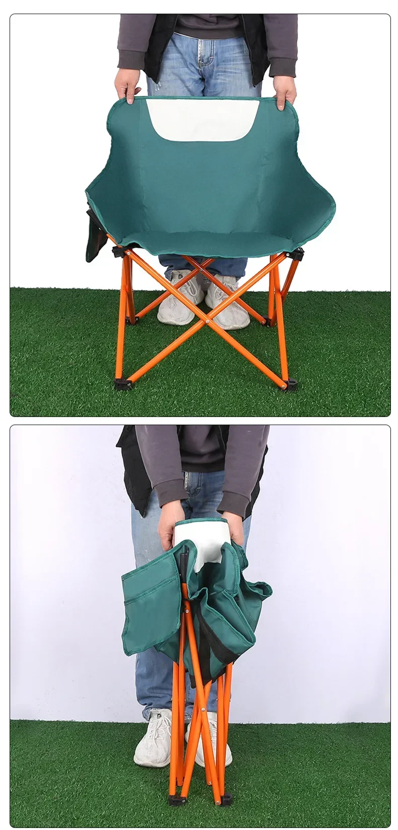 1pcs Foldable Camping Chairs Lightweight Folding Chair Toursit Backpacking Travel Fishing Chairs Garden Balcony