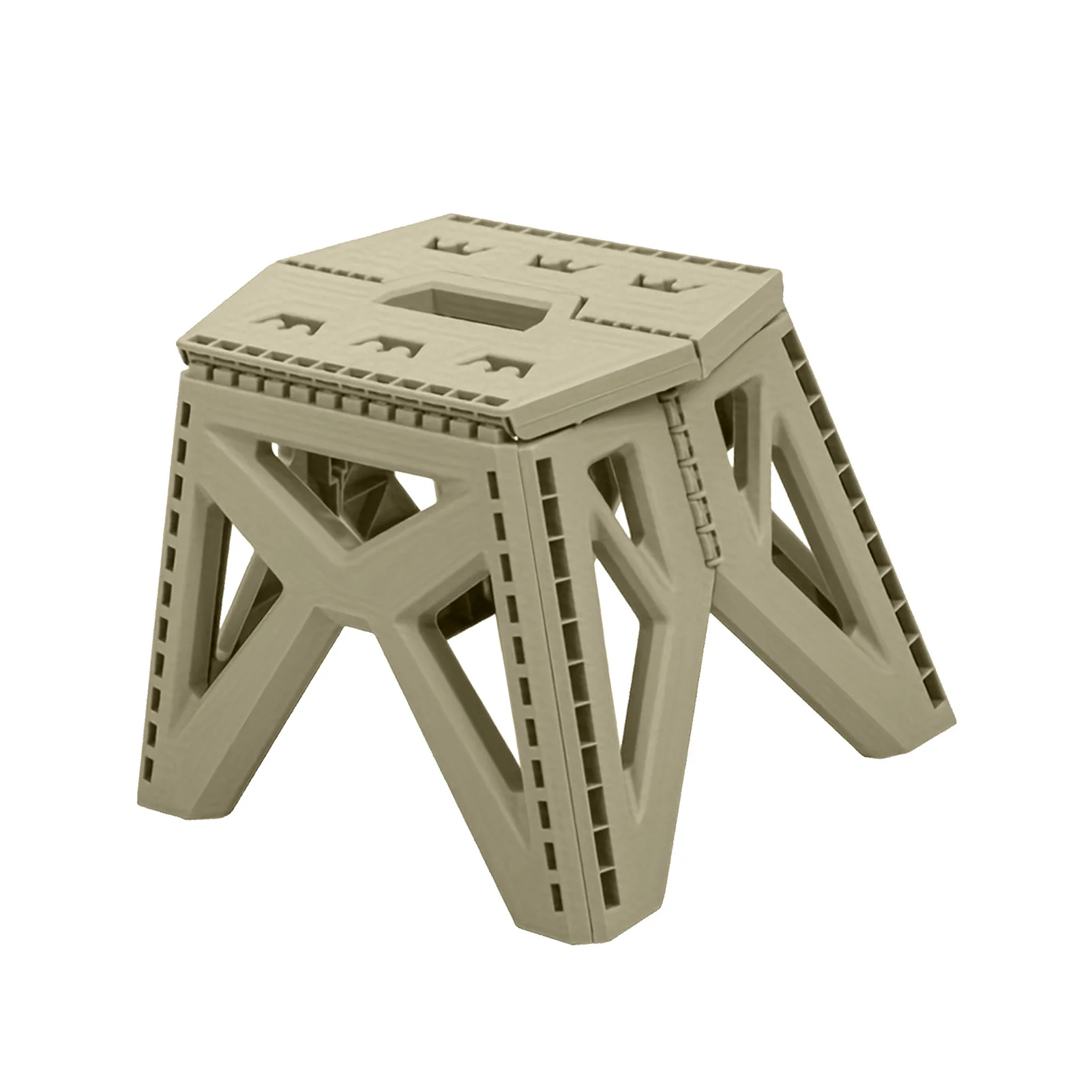 Lightweight Plastic Step Stool Space-saving Household Practical Folding Chair for Fishing Gardening BBQ