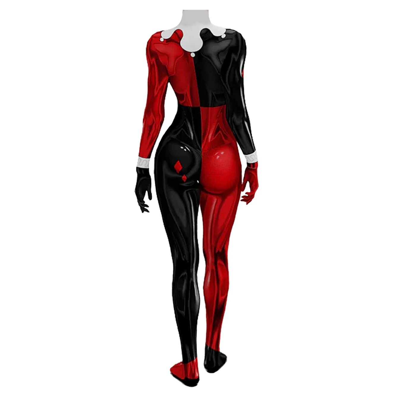 DC-Inspired Harley Quinn Spandex Bodysuit Cosplay Costume for Women