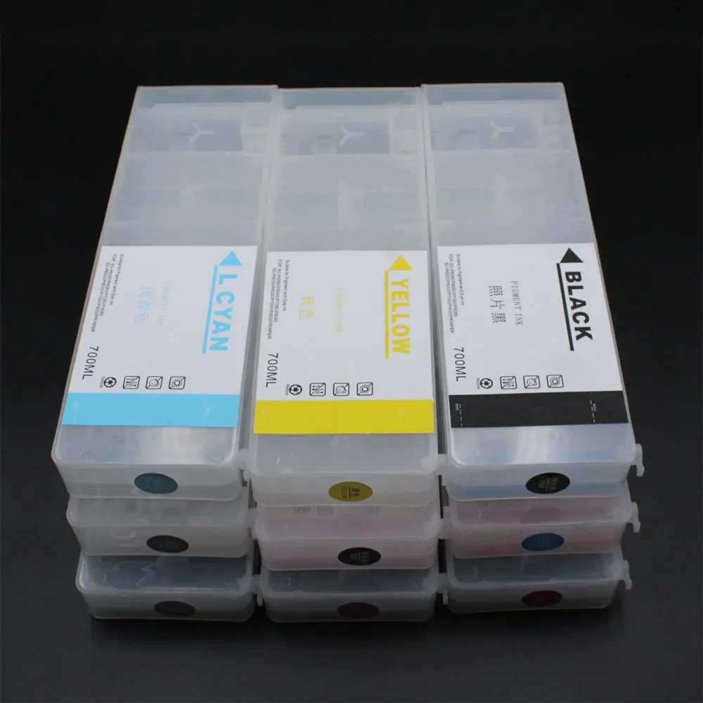 

9 Color T6361-T6369 Empty Refillable Ink Cartridge For Epson stylus pro 7890 9890 7908 9908 Printer with resettable chip