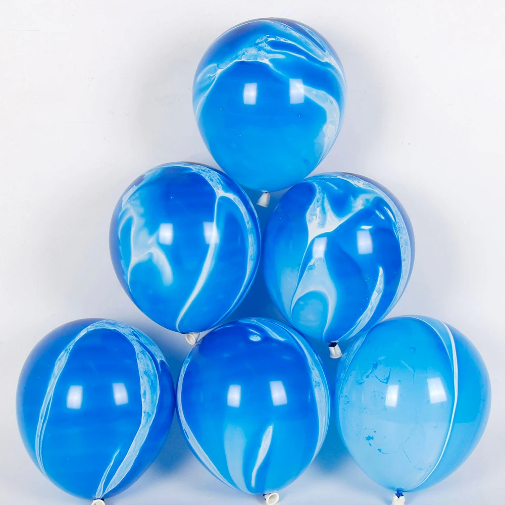 thumbnail image 1 of Globos de ágata al por mayor, 10/20/50 unidades, 10/12 pulgadas, textura de mármol, color nube, látex, fiesta de cumpleaños, boda, celebración, decoración, 1 of 5