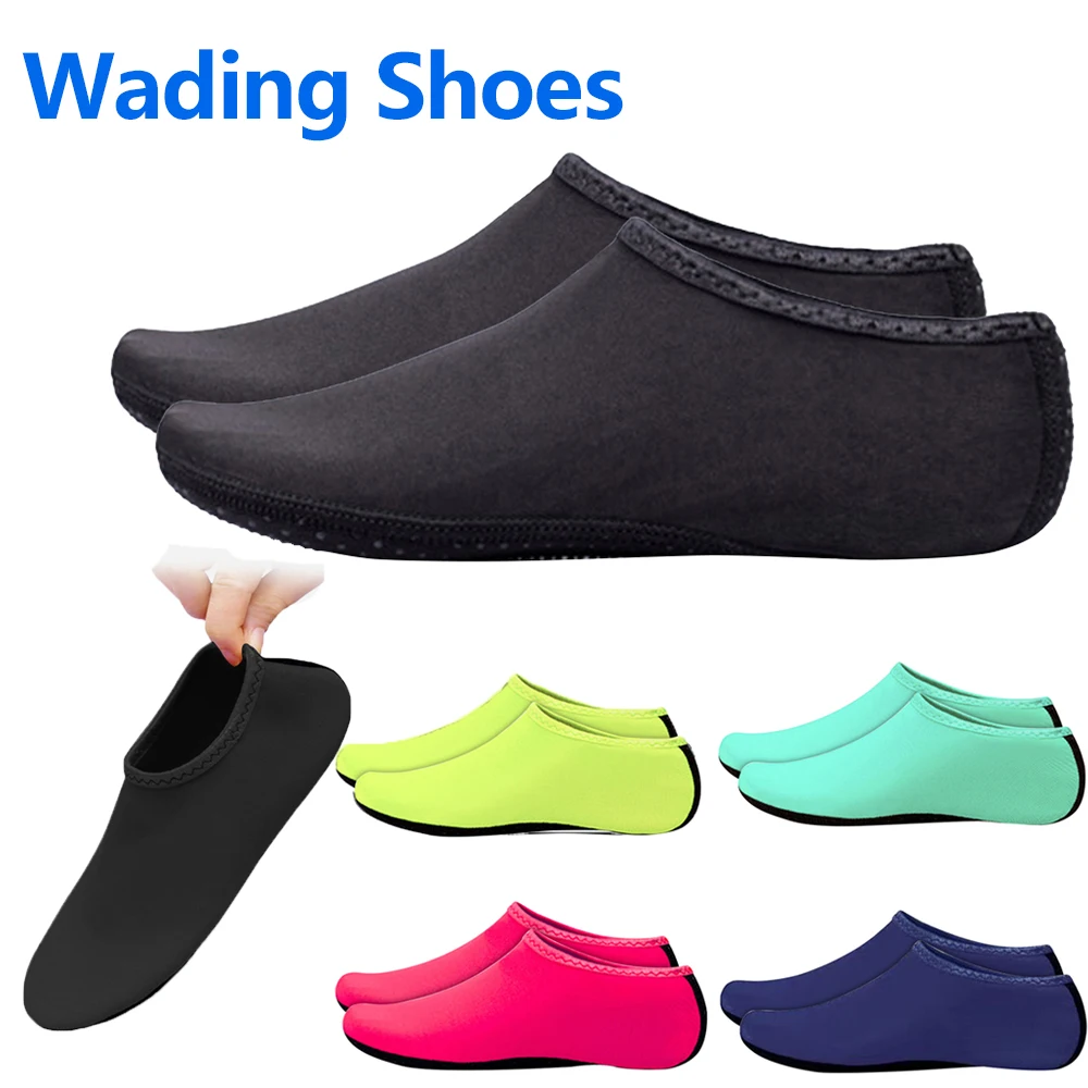 Water Shoes Diving Socks Aqua Shoes Barefoot Shoes Wading Shoes Quick-drying Beach Seaside Sports Sneakers Anti-slip Swimming Slippers Men Women