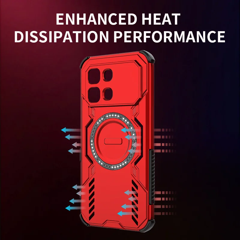 Lens Protection Heat Dissipation Case with Magnetic Wireless Charging Feature