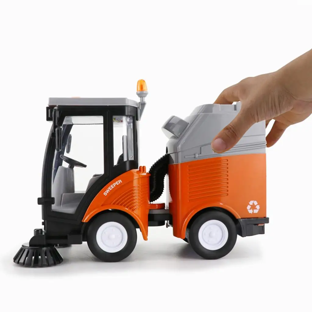 Road Sweeper Car Garbage Truck Simulation Model Music Player Baby Kids Gifts