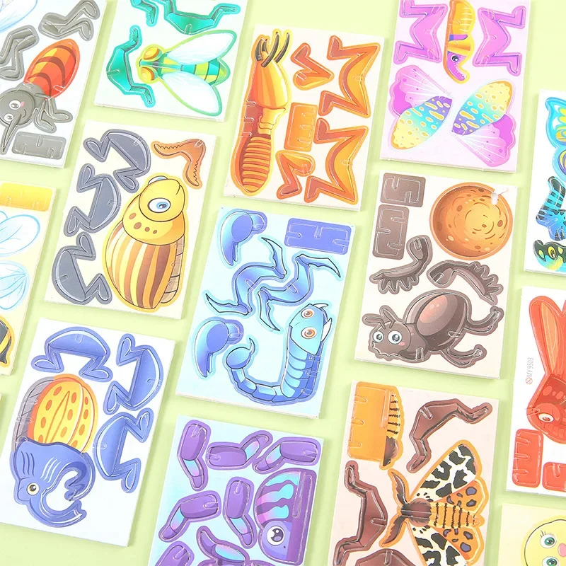 3D Paper Puzzles Children's Creative Bug DIY Puzzle Educational Toy Class Gift Kindergarten Class Gift Educational Toy